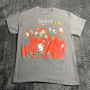 Slipknot T Shirt size M gray Tour Tee‎ Band Group
